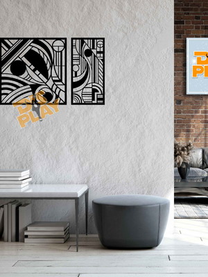 Quadro decorativo arte abstrata em mdf