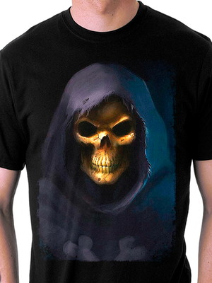 Camiseta esqueleto heman mestres do universo