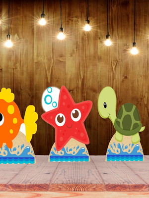 Fundo do mar displays kit com 10 peças