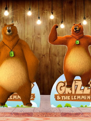 Grizzy e os lemmings displays kit com 10 peças