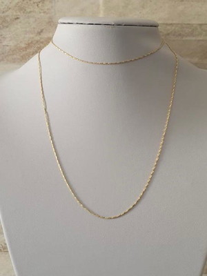 Cordão 75cm longo banhado ouro 18k