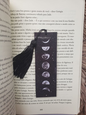 Marcador de página com tassel | fases da lua