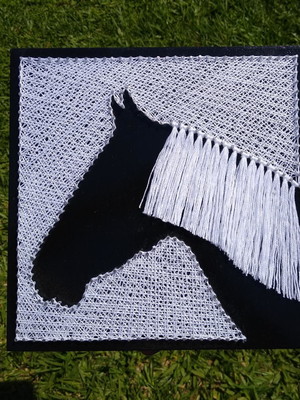 Quadro string art - cavalo
