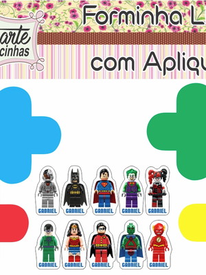 Forminha lisa com aplique lego