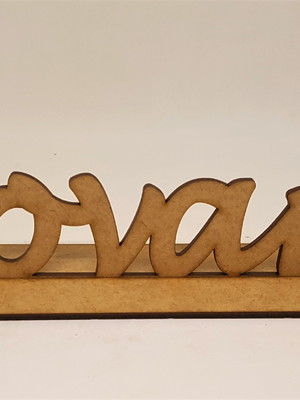 Nome com base em mdf 3mm - decoração de mesa e quarto