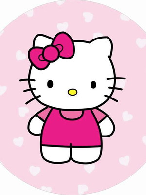 Painel redondo hello kitty