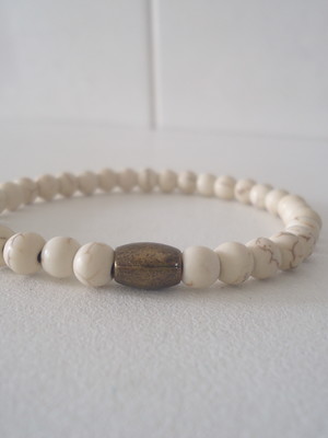 Pulseira masculina howlita bege 1512e62