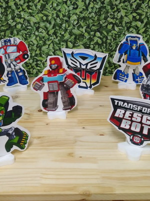 Transformers bots kit de mesa displays 8 peças pronta entreg