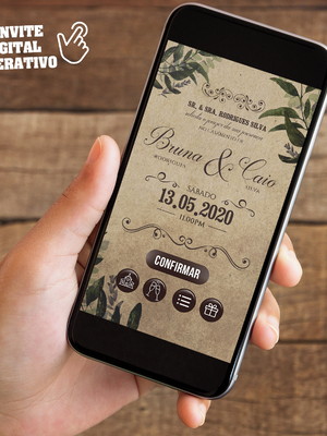 Convite digital interativo casamento