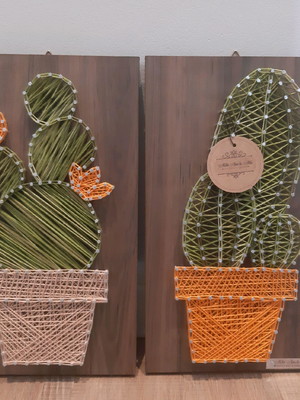 Quadros dupla de cactos