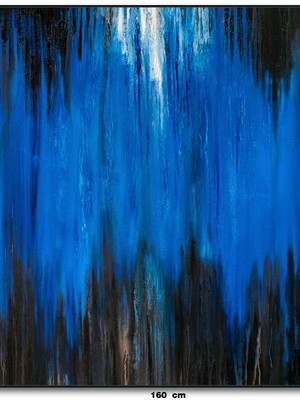 Tela abstrata a óleo 1,60 x 0,90 m (somente a tela)