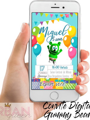 Convite digital gummy bear