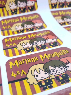 Etiqueta escolar para cadernos harry potter 20 unidades