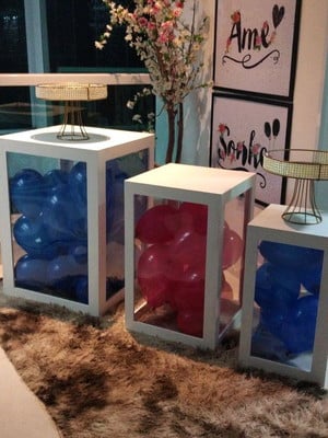 Kit cubos brancos transparente quadrados mdf+acetatonovidade