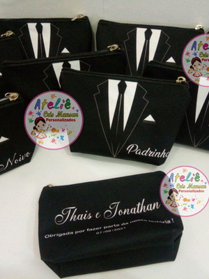 Necessaire personalizada terno padrinho