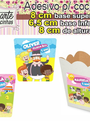 Adesivo para cachepô mundo bita