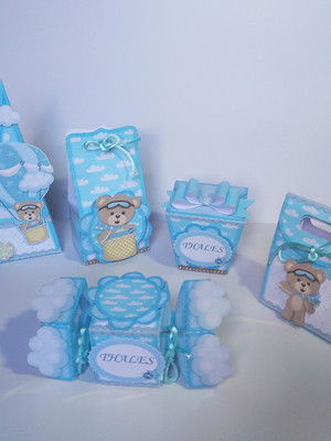 Kit 02 com20 caixas ursinho baloeiro