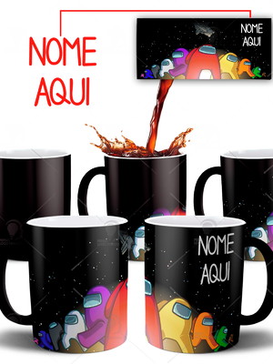 Caneca mágica among us com nome - mod 001
