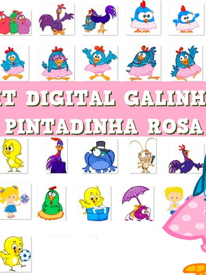 Kit digital galinha pintadinha rosa