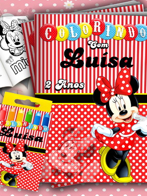 Kit colorir minnie