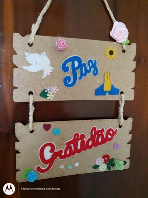 Placa dupla decorativa