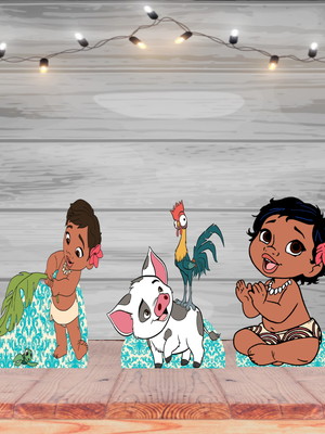 Moana baby displays kit com 10 peças