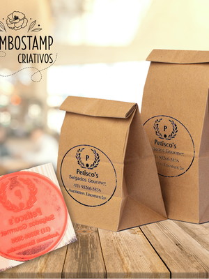 Carimbo para sacola de papel kraft