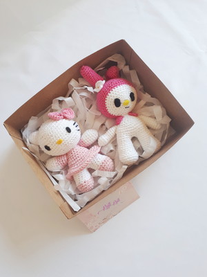 Kit hello kitty e melody amigurumi