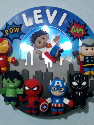 Enfeite de super heróis