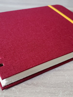 Sketchbook para aquarela a5 linho vinho 300g 40 folhas