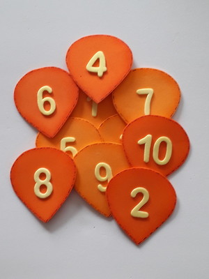 Apliques em eva - balão com números