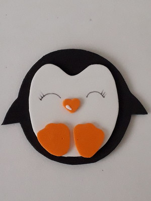 Apliques em eva - pinguim