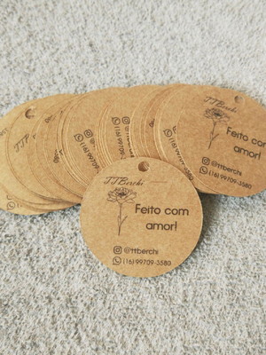 Tag kraft personalizada - 6cm