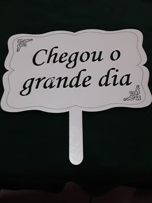 Placa casamento mdf creme - unidade