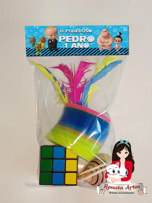 Kit brinquedos retrô tema o poderoso chefinho