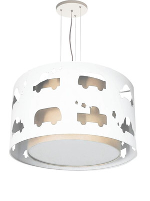 Lustre infantil pendente carrinhos 30x16 cáqui 4453