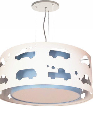 Lustre infantil pendente recorte carrinhos 40x16 4461