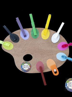 Aquarela de cores em mdf