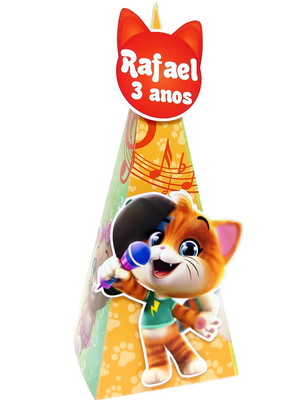 Caixa piramide 44 gatos