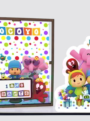Lembrancinha pocoyo, porta retrato decorativo