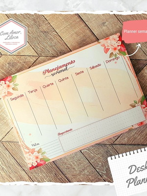 Desk planner - bloco semanal