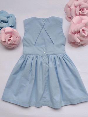 Vestido infantil azul bebê