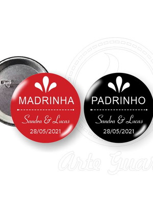 Botton casamento 4,5 cm padrinhos