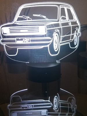 Luminária - fiat 147 -auto - acrílico luminária de mesa