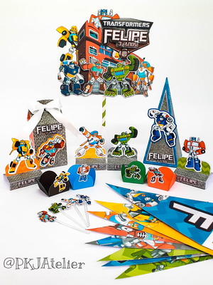 Kit festa em casa transformers rescue bots