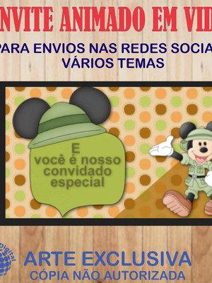 Convite digital em video com tema solicitado