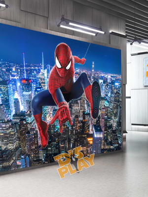 Painel homem aranha em tecido