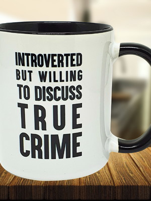 Caneca preta introverted but willing to discuss true crime