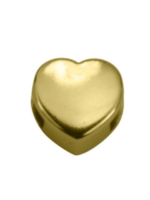 Passador coração dourado (a partir de 05 unid)