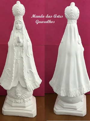 Nossa senhora aparecida manto novo 60 cm em gesso cru